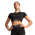 Puma maglietta cropped a maniche corte da donna Strong 526805-01 nero