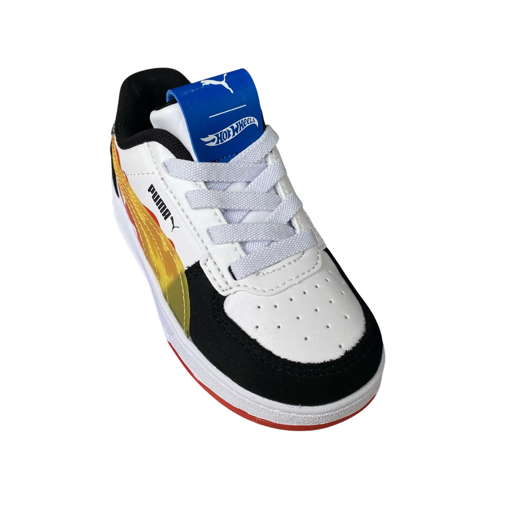 Puma scarpa da ginnastica da bambino Caven 2.0 Hot Wheels 401405-01 nero-fuoco-bianco
