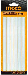 Stick di colla a caldo ingco 6pz - 11,22mm x 20cm