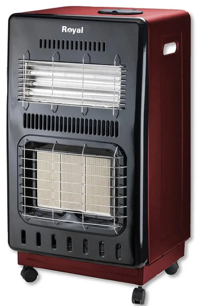 Stufa a gas ed elettrica ventilata bordeaux
