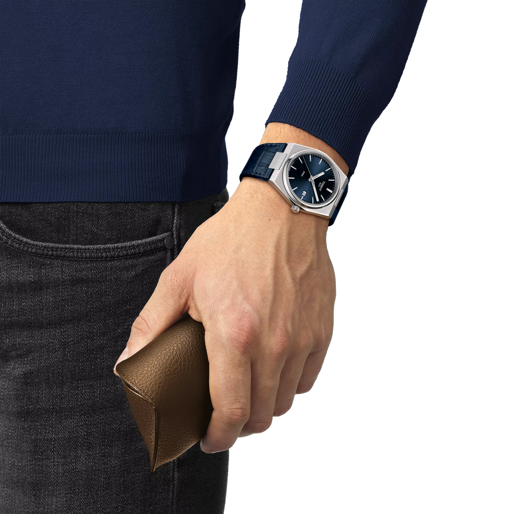 Tissot PRX 40mm Blu Pelle Quarzo – Ref. T137.410.16.041.00