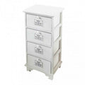 Mobiletto Biel 4 cassetti, legno, bianco, 37x28x73cm