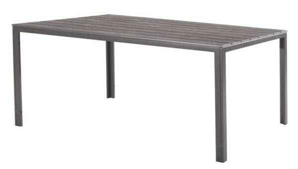 Tavolo Tenerife 156x78x74h Effetto Legno Grigio con Struttura in Metallo