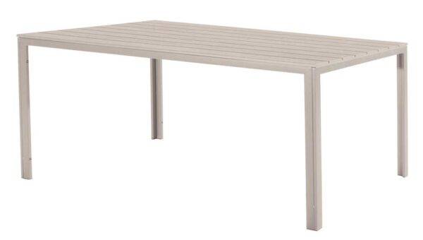 Tavolo Tenerife 156x78x74h Effetto Legno Beige con Struttura in Metallo