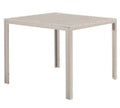 Tavolo Tenerife 78x78x74h cm – Struttura in Metallo e Top HDPE Effetto Legno Beige