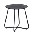 Tavolino Fungo Metallo - Nero Verniciato a Polvere D.44x45H cm