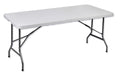Tavolo pieghevole 180x76 cm – Struttura in acciaio, bianco