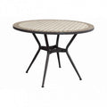 Tavolo da Giardino Ceramica, Prometeo Ø 110, Forma Circolare, Color Beige-Antracite