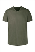 Bomboogie T-Shirt Scollo a "V" in Cotone misto Lino TM7422TJSNS 322 olive night
