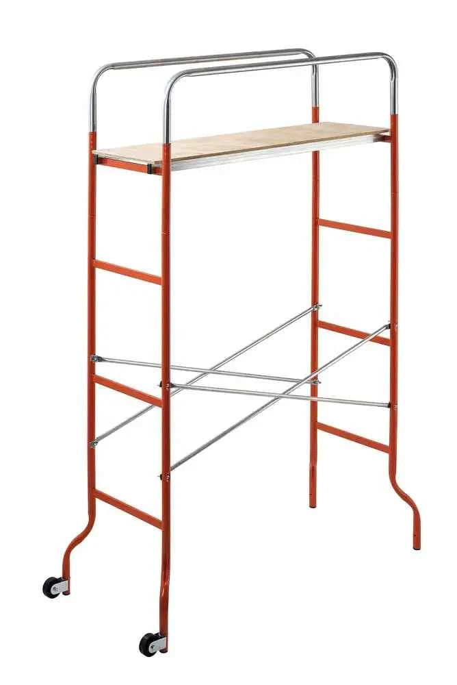 Trabattello in Acciaio Verniciato con Piano in Legno – Altezza 212 cm