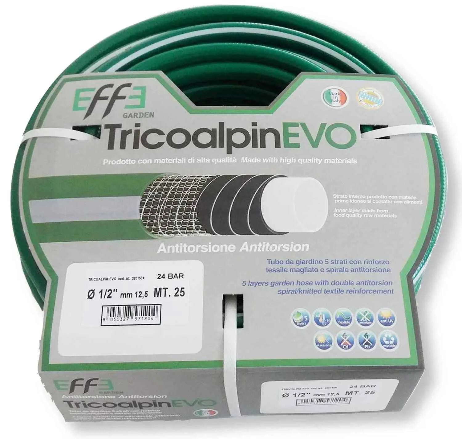 Tubo Tricoalpin EVO Ø12,5 mm x 15 m – Verde Antitorsione