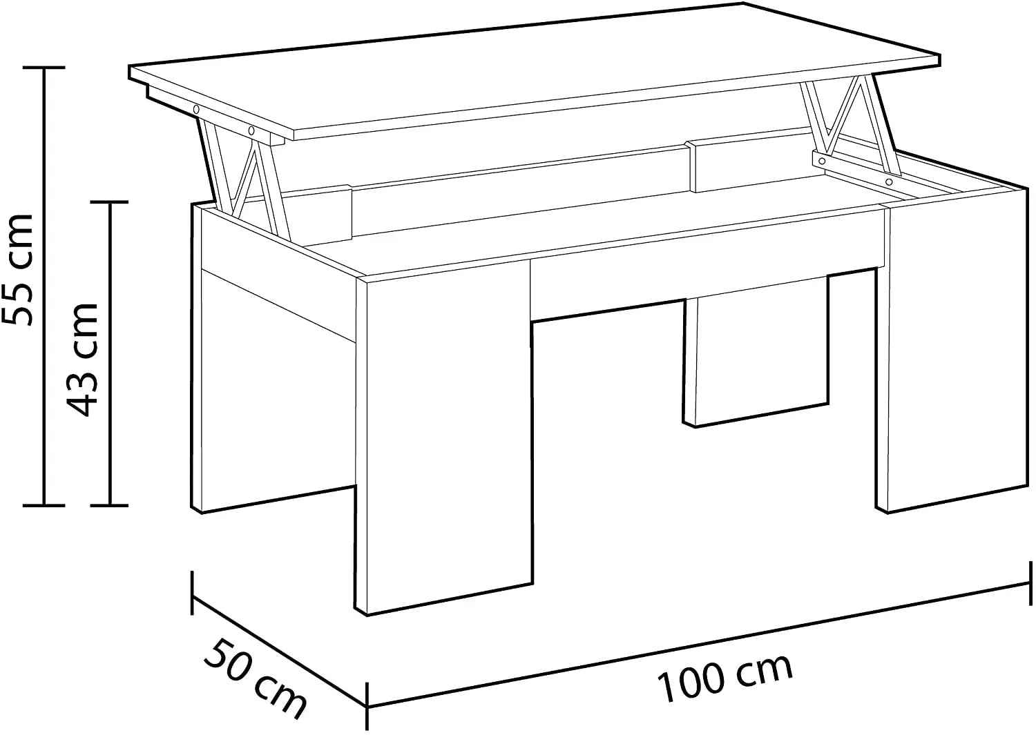 Tavolinetto da caffè Soggiorno 102X50X43H Canadian