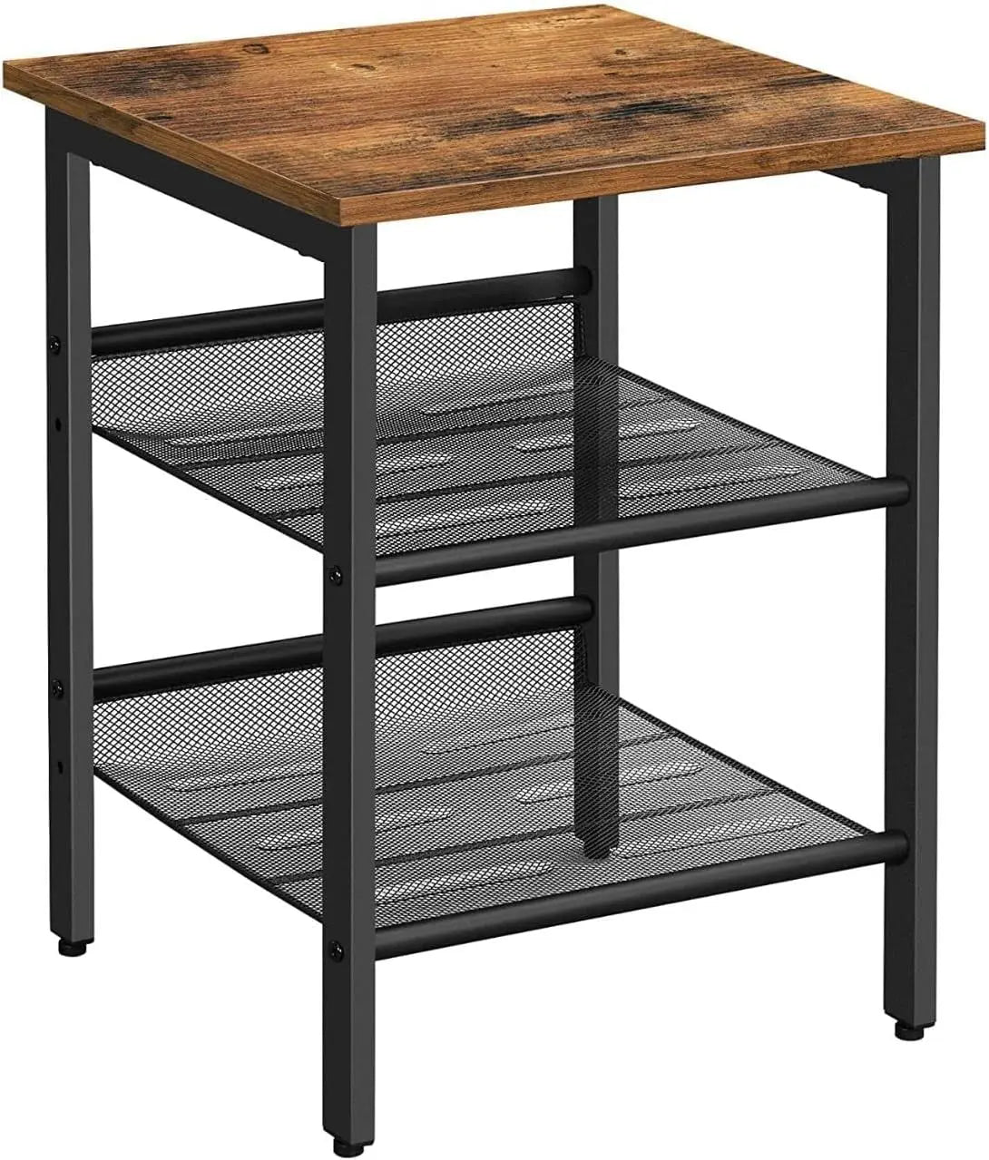 Tavolinetto industrial 2 ripiani 40x40x65h