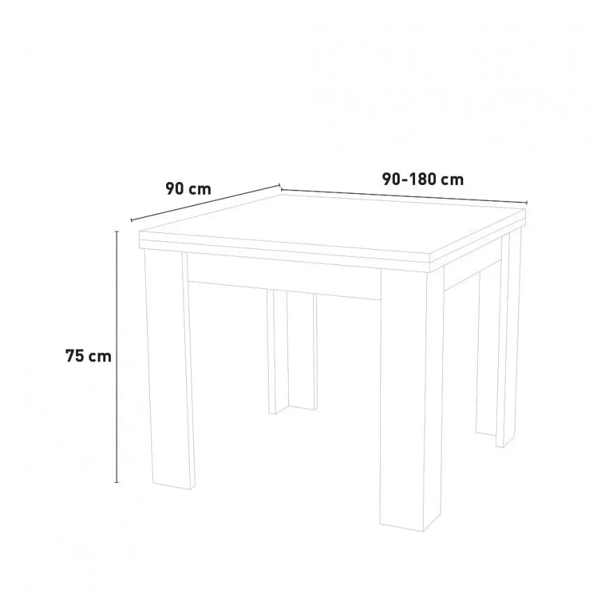 Tavolo Allungabile a Libro Design Moderno Olmo Perla JESI