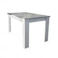 Tavolo Pepper Bianco e Grigio Effetto Cemento - Dimensioni: cm 138 x 80 x 75 h