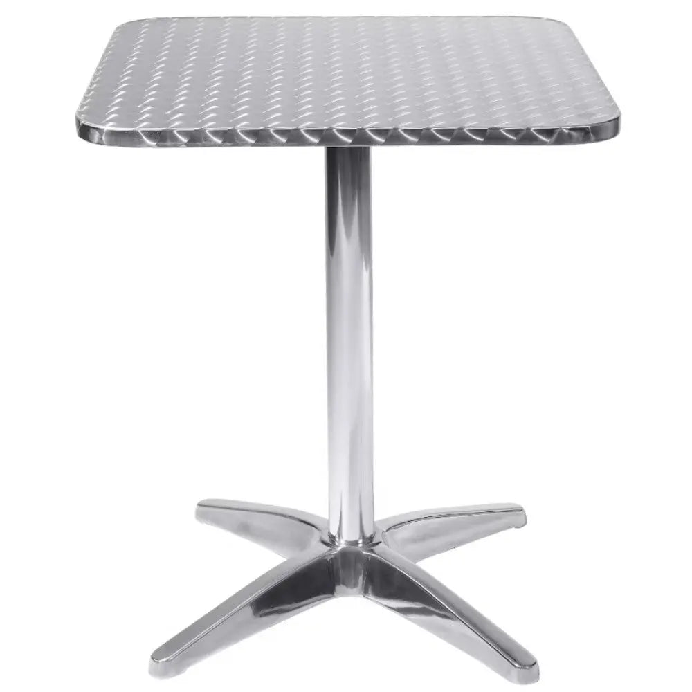 Tavolo a Colonna 60 x 60 Waterproof: Acciaio e Alluminio, cm 60x60x70
