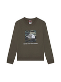 The North Face Felpa girocollo per ragazzi Teens Box Crew NF0A7X5921L1 new taupe green