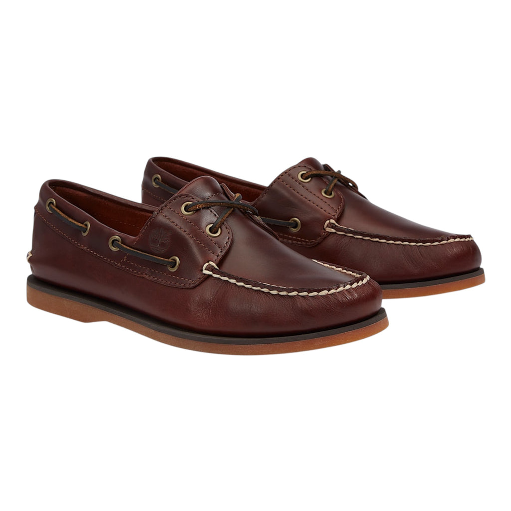 Timberland Scarpa Barca Uomo Classic 2-Eye TB025077214 Marrone Coccodrillo