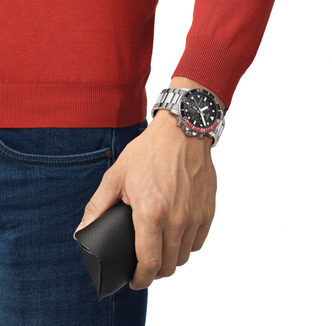 Tissot Seastar 1000 Chronograph – Quarzo Swiss Made, Nero, 45,5mm – Ref. T120.417.11.051.01