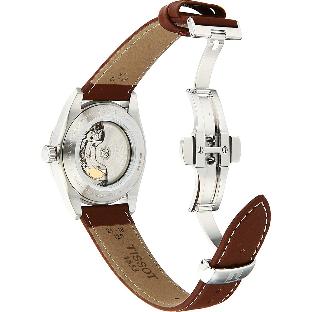 Tissot Gentleman Powermatic 80 Silicium – Automatico, Swiss Made, Blu e Marrone, 40mm – T127.407.16.041.00