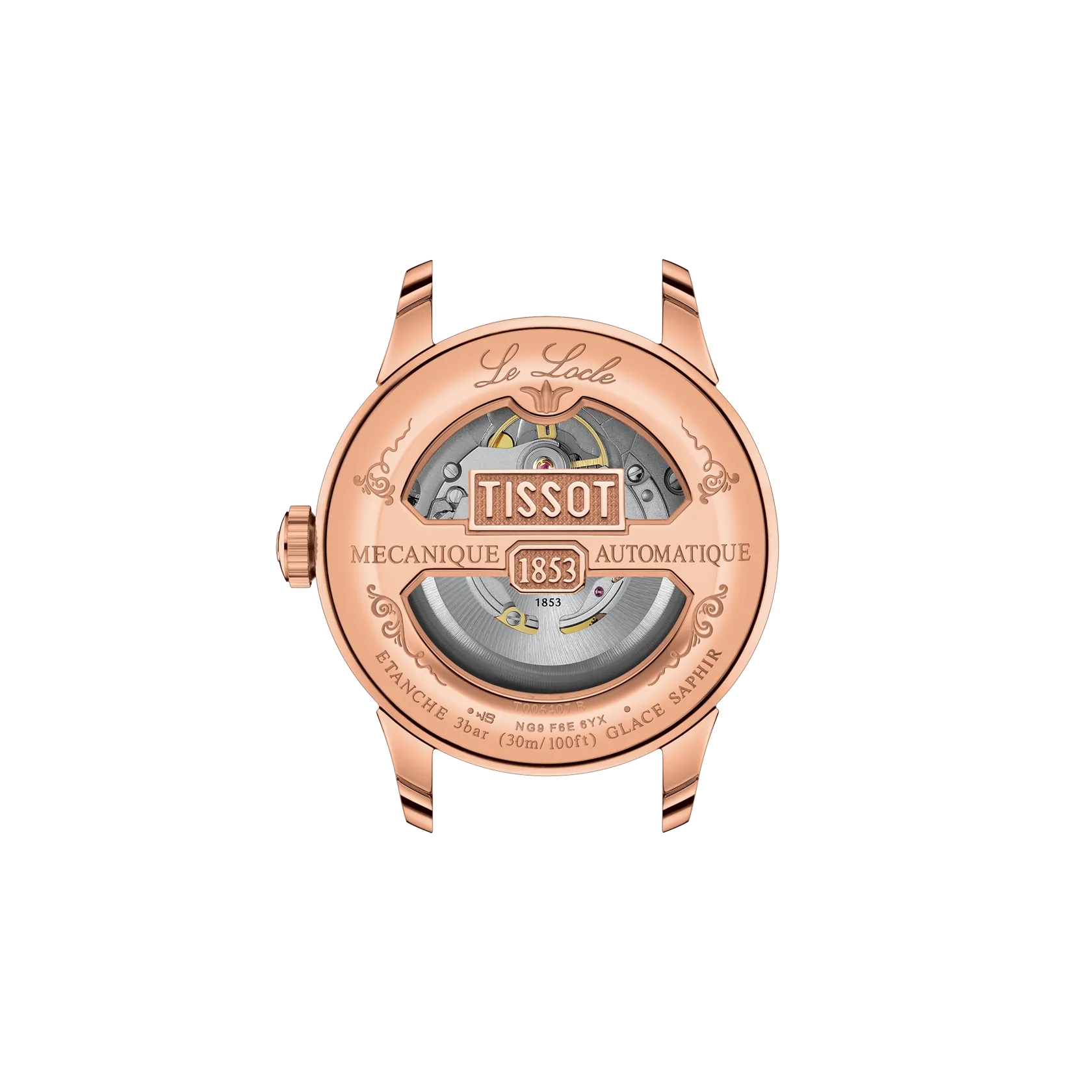 Tissot Le Locle Automatic Swiss Made acciaio Oro Rosa 39.3mm Cinturino Pelle – T006.407.36.033.00