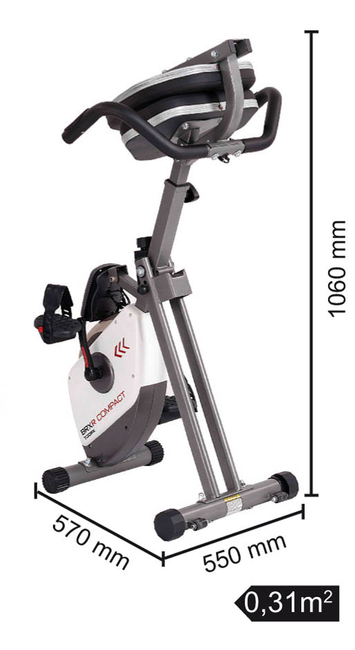 Cyclette Orizzontale Toorx BRX Recumbent Compact BRX-RCOMPACT - Salvaspazio Pieghevole
