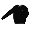 US Polo Assn Maglia Girocollo Misto Lana e Viscosa US42173007 199 Nero – Comfort Classico, Stile Versatile e Qualità Tradizionale