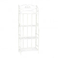 Étagère metallo 4 piani verniciato polvere bianco antico 61x32x156h