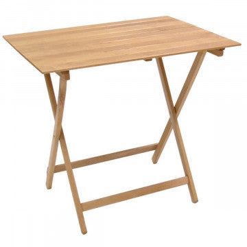 Tavolo da picnic in legno di faggio cm 60 x 100 colore marrone naturale