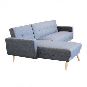 Divano Letto Moderno con Struttura in Metallo e Legno