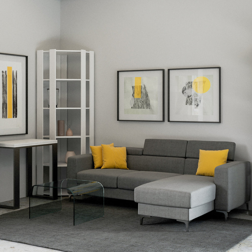 Librerie Angolari Kato A e B: Design Elegante e Funzionale 60.3x204x60.3 cm