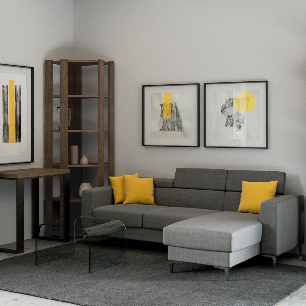 Librerie Angolari Kato A e B: Design Elegante e Funzionale 60.3x204x60.3 cm