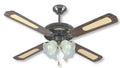 Ventilatore da Soffitto con Luce 4 Pale MDF – 65W Legno Marrone Ø105 cm