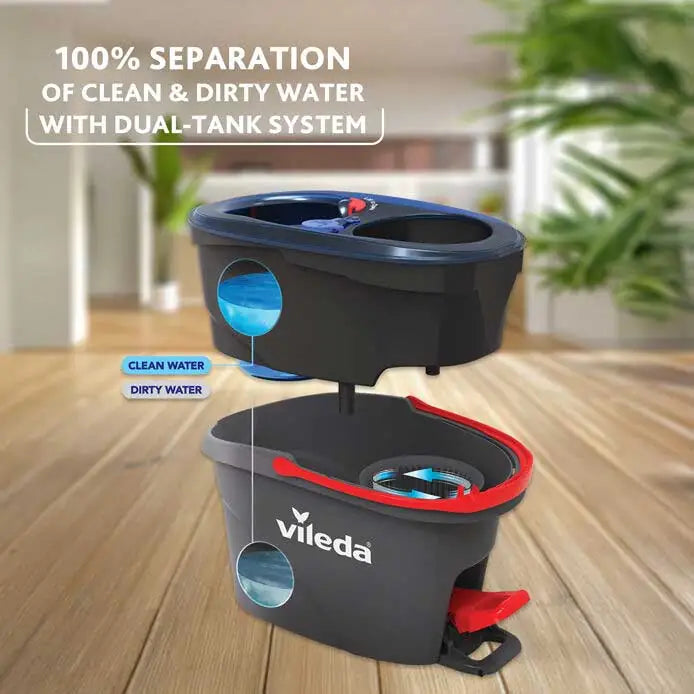 Vileda H2Pro Spin Mop con Secchio a Doppio Serbatoio