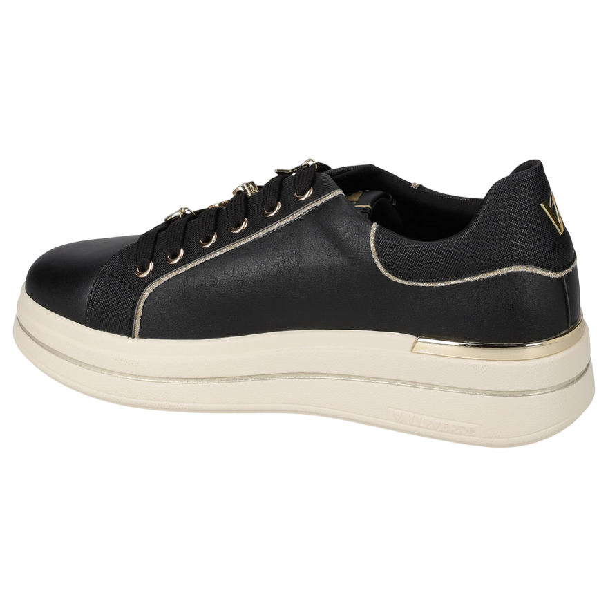 Valleverde 35480 Scarpe Donna Black - Sneakers Comode in Pelle con Design Elegante