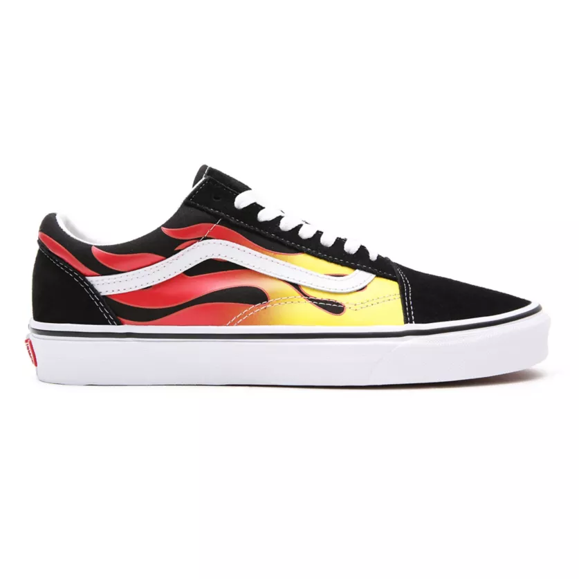 Vans Old Skool Flame VN0A38G1PHN1 Lifestyle Sneakers Uomo Nero Bianco