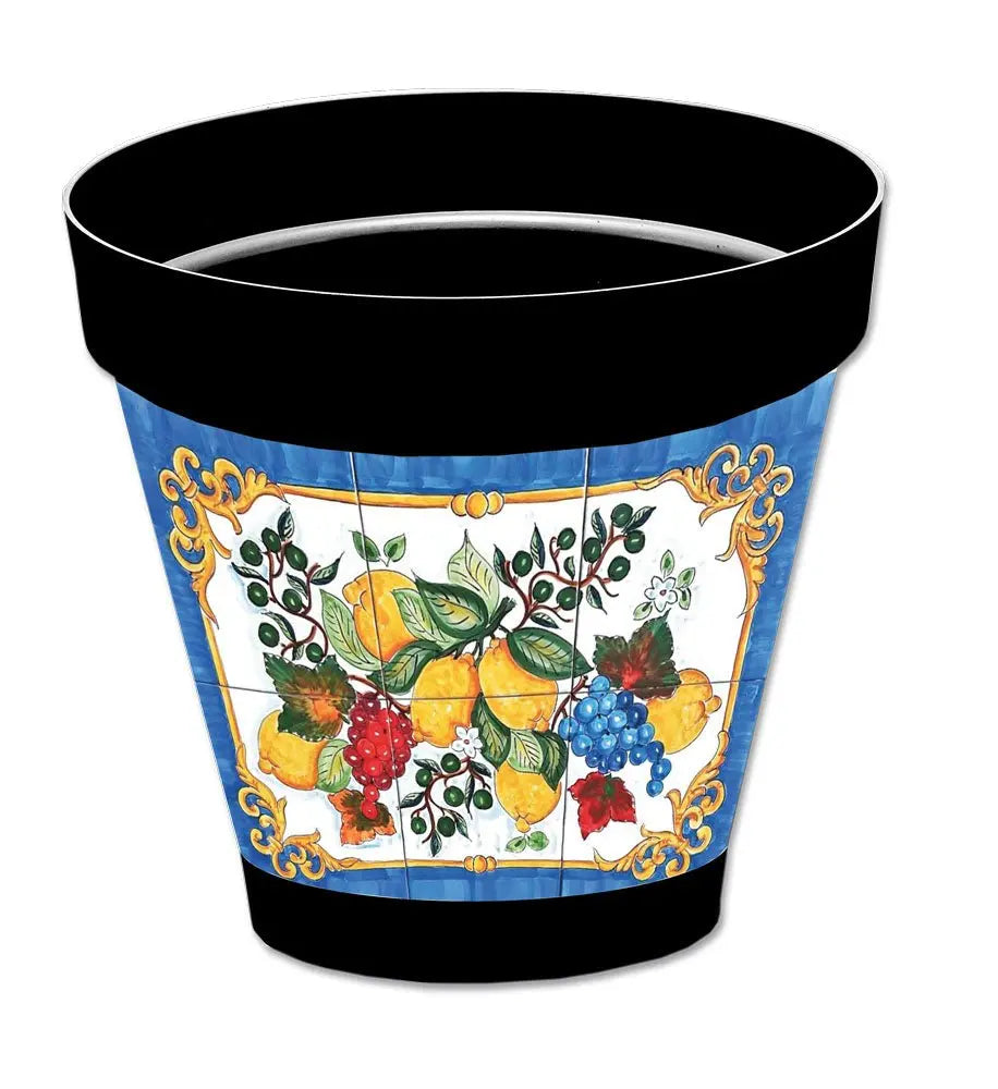 Vaso Sicilia antracite D.14 diversi decori