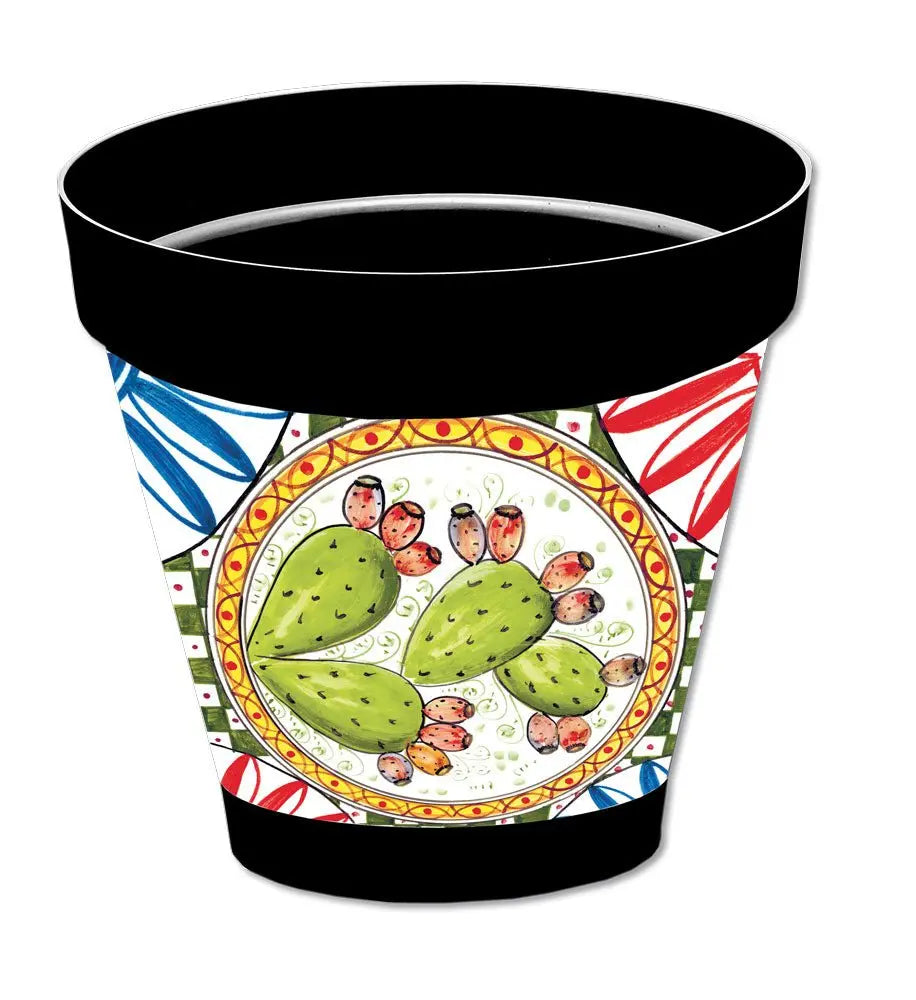 Vaso Sicilia antracite D.14 diversi decori