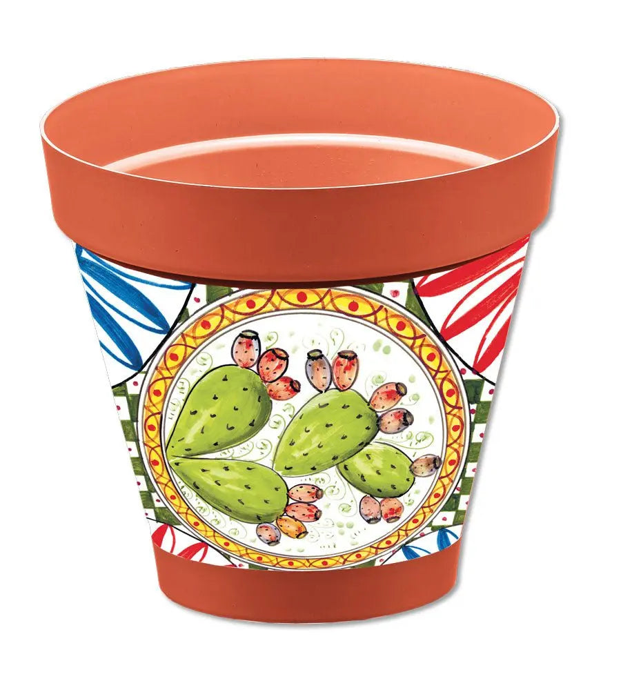 Vaso Sicilia terracotta D.14 diversi decori