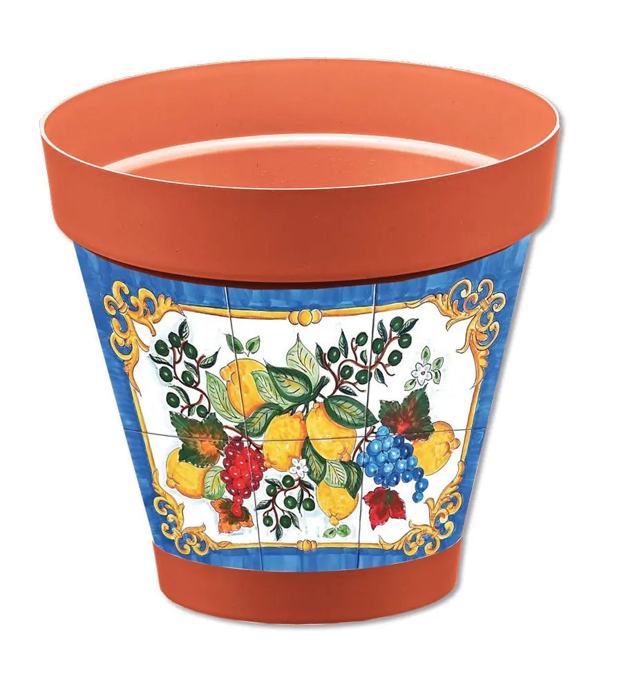 Vaso Sicilia terracotta D.18 diversi decori