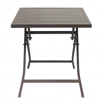 Tavolo pieghevole alabama 70 x 70 con struttura in alluminio bianco
