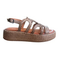 Vueva Sandalo Donna Intrecciato Zeppa Taupe WD511R04