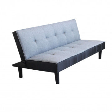 Divano letto moderno Alvin con struttura in metallo e legno