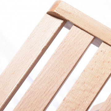 Sedia pieghevole in legno di faggio color marrone naturale