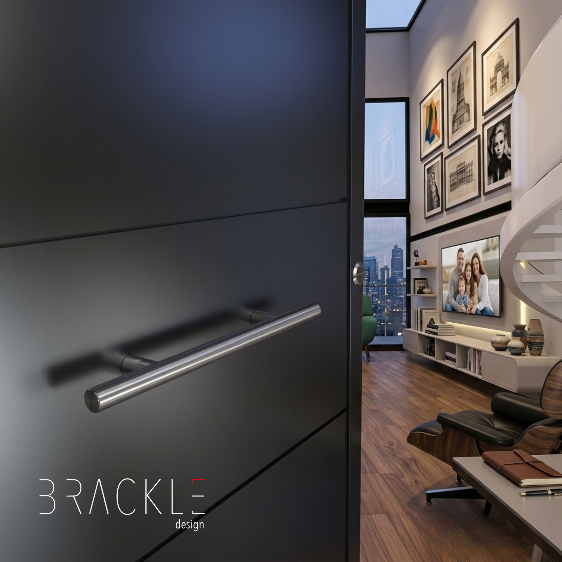 Maniglione Per Porta Mod.302 Dritto Tubolare In Acciaio Inox