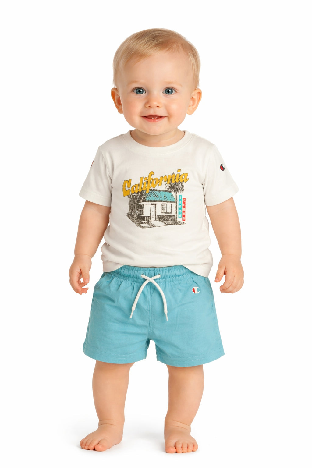 Champion Set Bambino Maglietta e Pantaloncino 307584 YS084 - Giallo