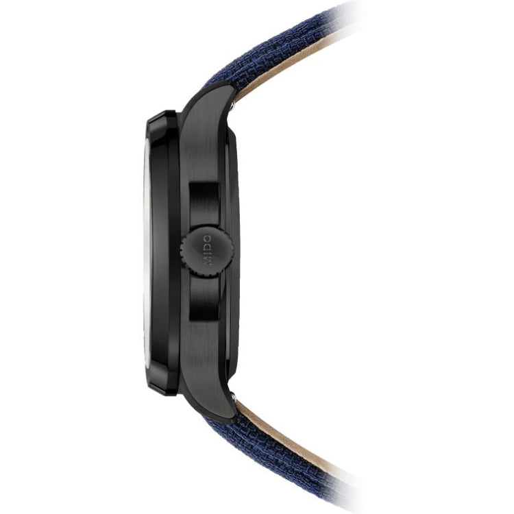 Mido orologio Multifort TV Big Date 39x40mm blu automatico acciaio finitura PVD nero M049.526.37.041.00