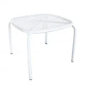 Tavolino Midway: Tavolino da giardino in acciaio bianco, grigio o taupe - 43,5 cm x 41 cm x 41 cm