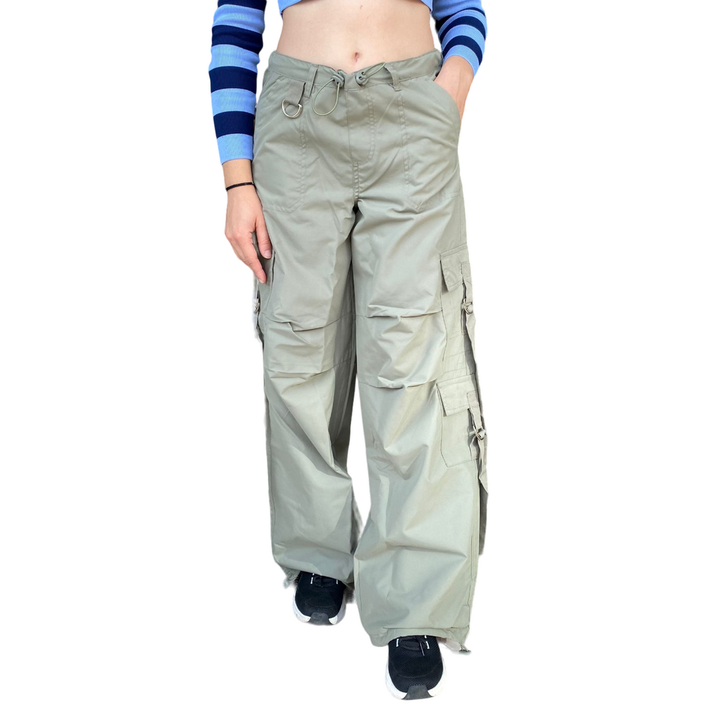 XT Studio pantalone da donna in microfibra largo con tasconi X124WVC012W68101-247 salvia