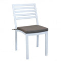 Sedia Formentera con cuscino - Alluminio e Tessuto, cm 46 x 62 x 84 h
